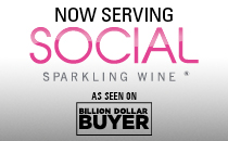 Now Serving SOCIAL Sparling Wine.